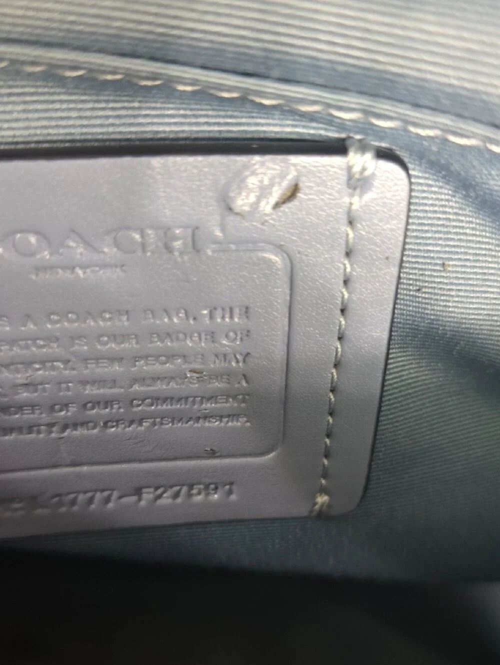 Coach Slate Blue Dome Satchel with Silver Hardware